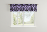 Flocked Damask Window Valance 58" Wide - Lavender