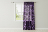 Flocking Damask Taffeta Window Curtain 56 Inch Wide - Lavender