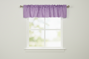 Faux Burlap Window Valance 58" Wide - Lavender