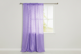 Pintuck Taffeta Cross Stitch Pattern Single Curtain Panel 54 Inch Wide - Lavender