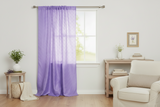 Pintuck Taffeta Cross Stitch Pattern Single Curtain Panel 54 Inch Wide - Lavender