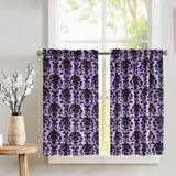 Poplin Damask Floral Café Tier Curtains Window Treatment Kitchen Home Décor