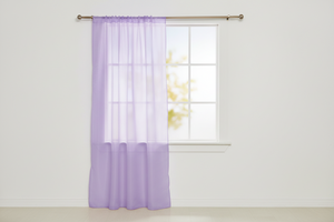 Sheer Tinted Organza Solid Single Curtain Panel 58 Inch Wide - Lavender