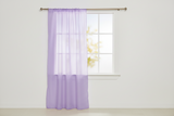 Sheer Tinted Organza Solid Single Curtain Panel 58 Inch Wide - Lavender