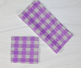 Poplin Tavern Gingham Checkered Polyester Napkins Dinner Table Decor 16" x 16" Hemmed (Pack of 6)