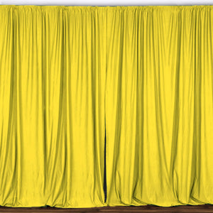 Solid Poplin Window Curtain or Photography Backdrop 58" Wide Lemon Yellow