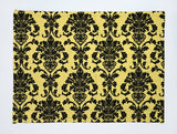 Poplin Damask Floral Dinner Table Placemats Holiday Home Decoration 13" x 19" (Pack of 4)