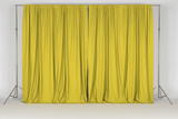Solid Poplin Window Curtain or Photography Backdrop 58" Wide - Lemon Yellow