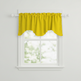 Poplin Solid Scalloped Wave Window Valance 58" Wide / 20" Tall