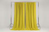Solid Poplin Window Curtain or Photography Backdrop 58" Wide - Lemon Yellow