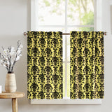 Poplin Damask Floral Café Tier Curtains Window Treatment Kitchen Home Décor