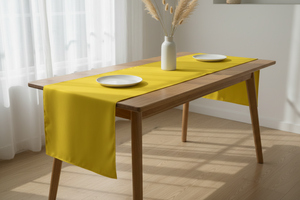 Poplin Table Runner Solid - Lemon Yellow