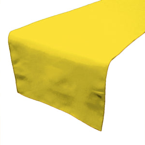 Poplin Table Runner Solid Lemon Yellow