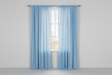 Solid Poplin Window Curtain or Photography Backdrop 58" Wide - Light Blue