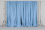 Solid Poplin Window Curtain or Photography Backdrop 58" Wide - Light Blue