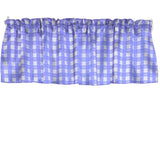 Poplin Tavern Gingham Checkered Polyester Window Valance 58" Wide