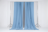 Solid Poplin Window Curtain or Photography Backdrop 58" Wide - Light Blue