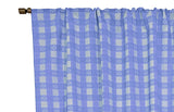 Poplin Tavern Gingham Check Print Polyester Window Curtain 58 Inch Wide