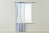 Sheer Tinted Organza Solid Single Curtain Panel 58 Inch Wide - Light Blue