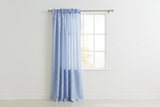 Cotton 1/8th Inch Small Gingham Checkered Curtain 58 Inch Wide - Light Blue