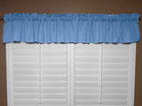 Solid Poplin Window Valance 58" Wide Light Blue