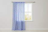 Cotton Gingham Checkered Curtain 58 Inch Wide - Light Blue