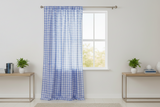 Cotton Gingham Checkered Curtain 58 Inch Wide - Light Blue
