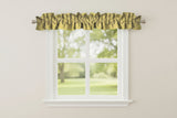 Faux Burlap Texture Curtain Sleeve Topper Window Treatment with Bottom and Top Ruffle