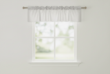 Faux Silk Dupioni Window Valance 56 Inch Wide - Light Silver