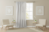 Faux Silk Solid Dupioni Window Curtain 56 Inch Wide - Light Silver
