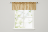 Faux Burlap Window Valance 58" Wide - Light Gold