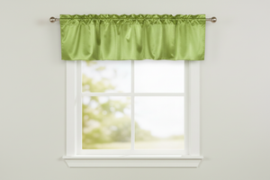 Shiny Smooth Satin Window Valance 58" Wide - Lime Green