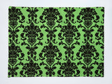 Poplin Damask Floral Dinner Table Placemats Holiday Home Decoration 13" x 19" (Pack of 4)