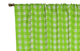 Poplin Tavern Gingham Check Print Polyester Window Curtain 58 Inch Wide