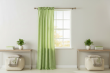 Cotton 1/8th Inch Small Gingham Checkered Curtain 58 Inch Wide - Lime Green