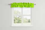 Solid Poplin Curtain Valance Sleeve Topper - Lime Green