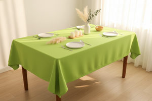 Polyester Poplin Gaberdine Durable Tablecloth Solid - Lime Green