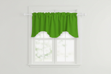 Poplin Solid Scalloped Wave Window Valance 58" Wide / 20" Tall