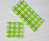 Poplin Tavern Gingham Checkered Polyester Napkins Dinner Table Decor 16" x 16" Hemmed (Pack of 6)