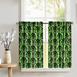 Poplin Damask Floral Café Tier Curtains Window Treatment Kitchen Home Décor