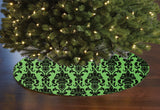 Poplin Damask Floral Tree Skirt Christmas Decoration 58" Round Skirt