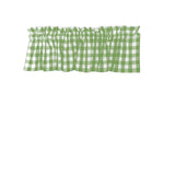 Cotton Gingham Checkered Window Valance 58" Wide - Lime Green