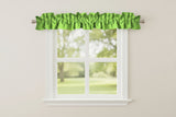 Faux Burlap Texture Curtain Sleeve Topper Window Treatment with Bottom and Top Ruffle