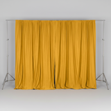 Solid Poplin Window Curtain or Photography Backdrop 58" Wide - Marigold
