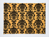Poplin Damask Floral Dinner Table Placemats Holiday Home Decoration 13" x 19" (Pack of 4)