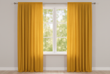 Solid Poplin Window Curtain or Photography Backdrop 58" Wide - Marigold