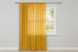Solid Poplin Window Curtain or Photography Backdrop 58" Wide - Marigold