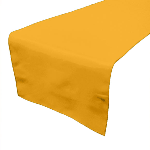 Poplin Table Runner Solid Marigold Yellow