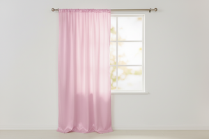 Shiny Satin Solid Single Curtain Panel Drapery 58 Inch Wide - Mauve