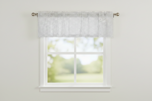 Cotton Window Valance Polka Dots Print 58 Inch Wide / Mini Dots - Black on White
